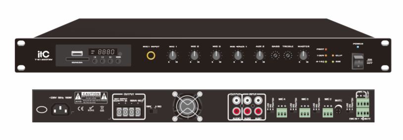 100v paging system amplifier