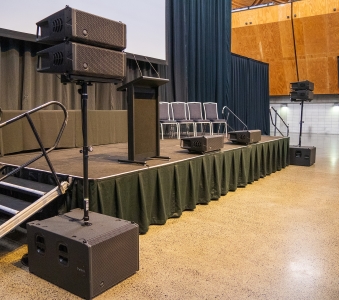 Speakers and staging for events