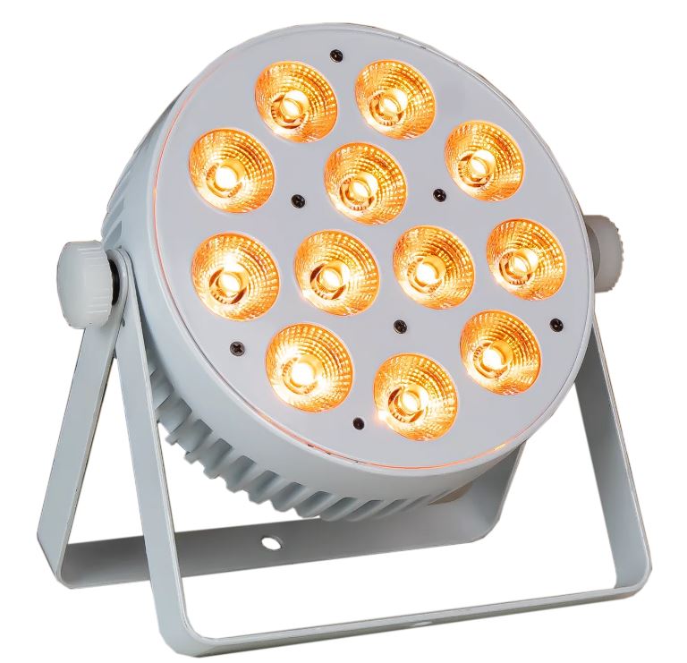 PAR12X8L – Indoor Par with 12 x 12W RGBWAU LEDs (White Housing ...