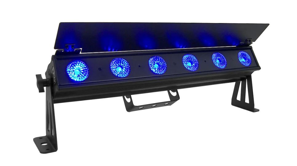 6 x 12W RGBWAU Pixel Control Bar with Barndoor |Edwards Sound | Edwards ...