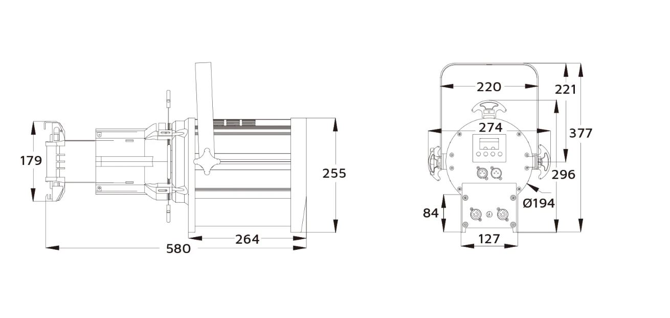300W Warm White Profile Spot Light Engine | DMX-Controlled with ...