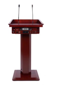 Public Address Lectern with Amplifier, Speakers and Microphone ...