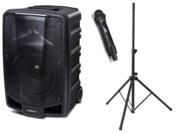 Show details for Apex Pro PA System with W'less Mic, Stand and Cover Picture of Apex Pro PA System with W'less Mic, Stand and Cover
