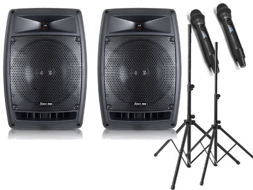 Picture of StagePro Portable PA with Mics & Wireless Slave   