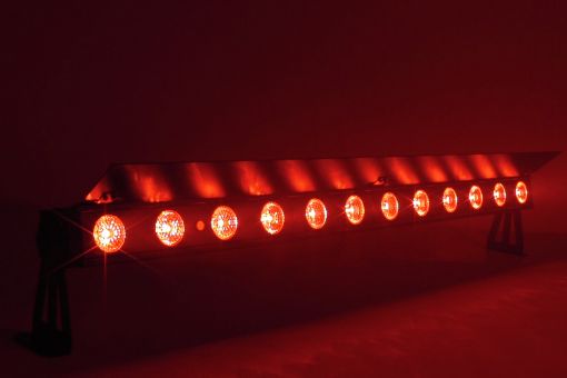 Picture of 12 x 12W RGBWAU Pixel Bar with barndoor