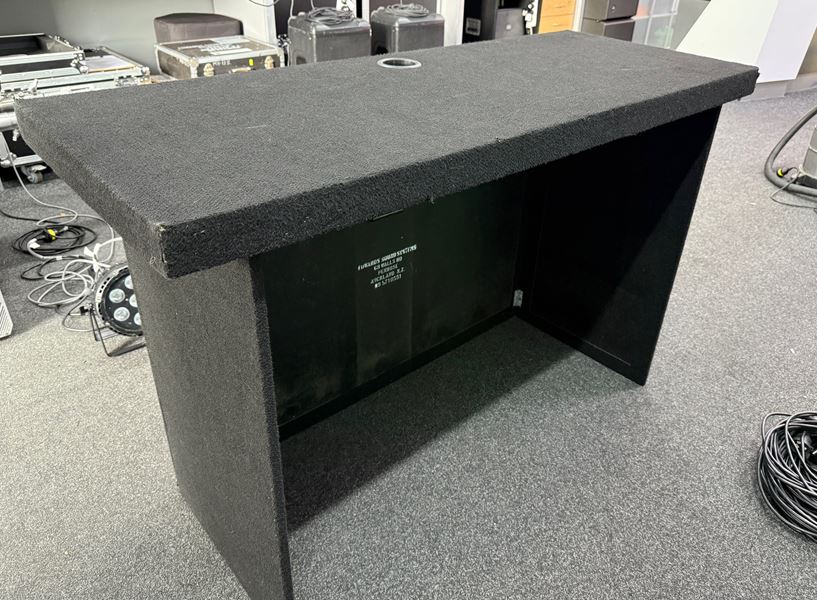 Hire the Black Carpeted DJ Table | Edwards Sound Systems