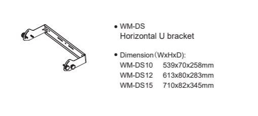 Picture of Horizontal Mounting "U" Bracket for DS10, Black