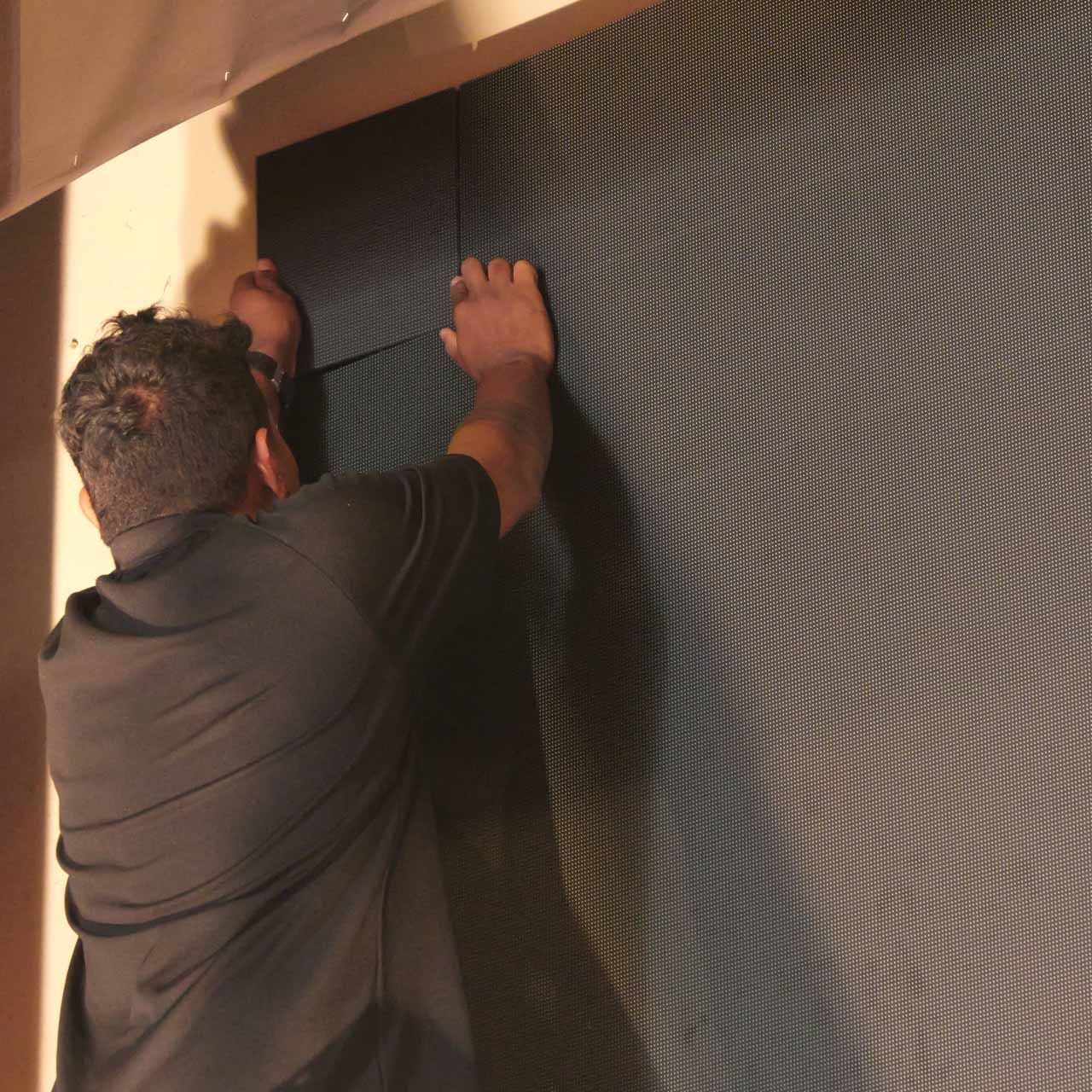 LED screen cabling and controller setup Auckland — connecting signal and power