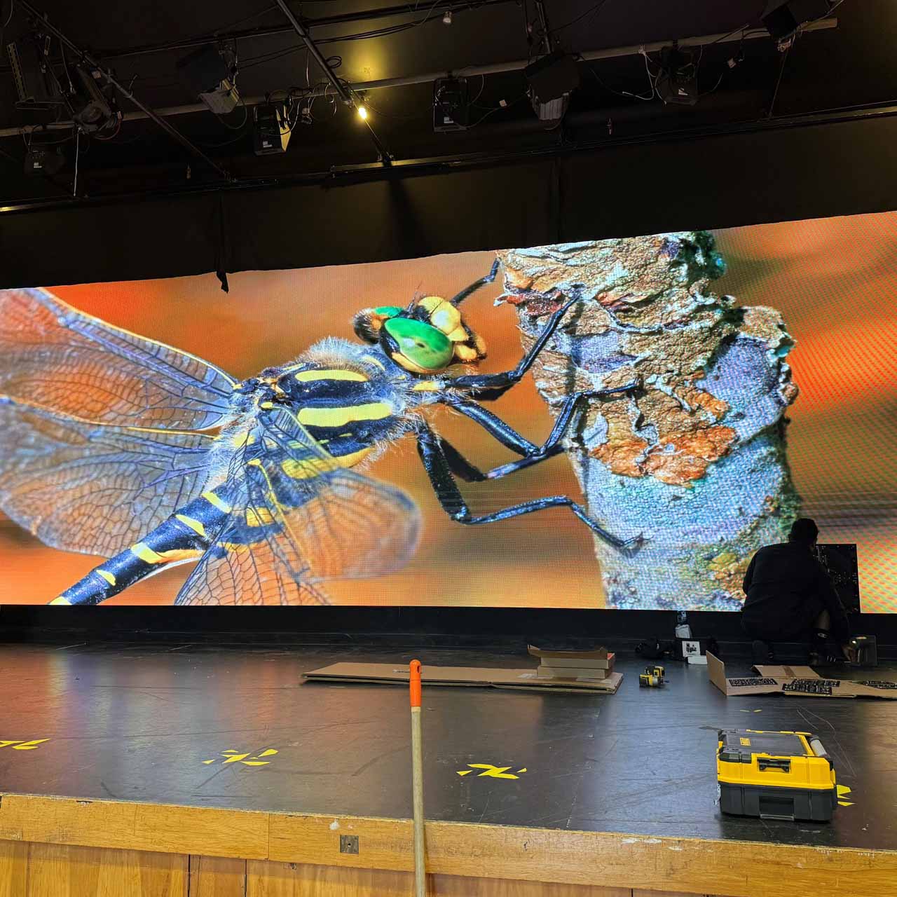 Completed LED screen installation Auckland — finished indoor LED video wall ready for use