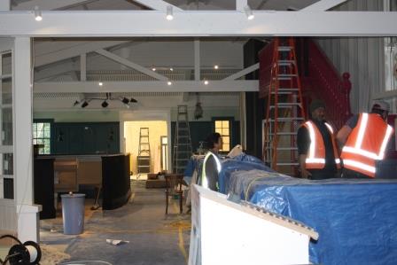sound equipment installation in bar